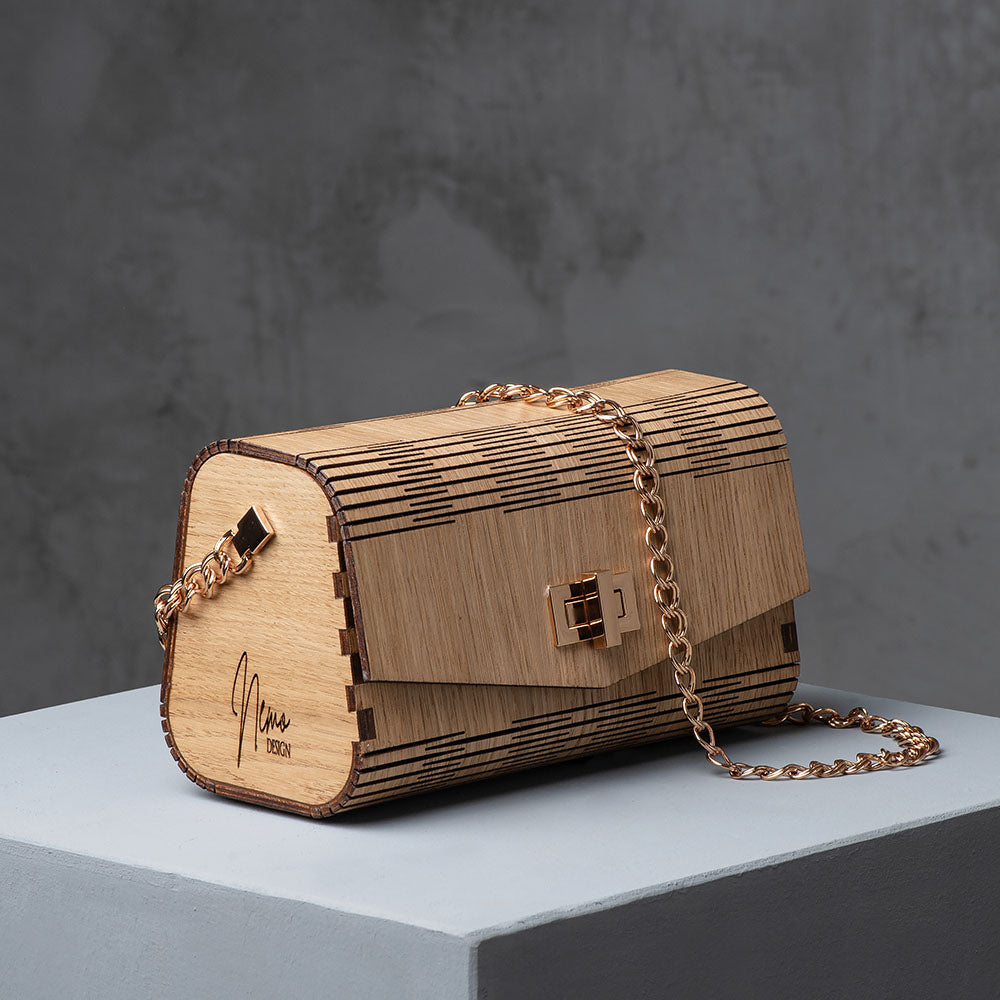 Borsa Libra in legno, essenza Rovere